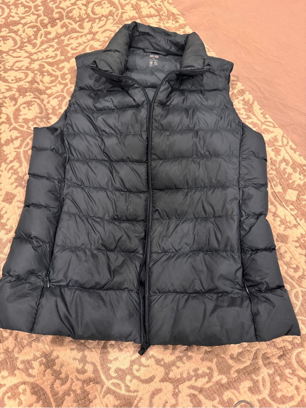 Uniqlo Women's Black Quilted Down Puffer Vest - Lightweight Layering